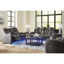  Manufacturer Color_Shadow  -- Signature Design by Ashley Fyne Dyme Power Leather Look Recliner IMAGE 10