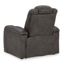  Manufacturer Color_Shadow  -- Signature Design by Ashley Fyne Dyme Power Leather Look Recliner IMAGE 5