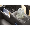  Manufacturer Color_Shadow  -- Signature Design by Ashley Fyne Dyme Power Leather Look Recliner IMAGE 8