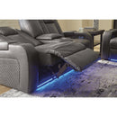  Manufacturer Color_Shadow  -- Signature Design by Ashley Fyne Dyme Power Reclining Leather Look Sofa IMAGE 12