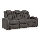 Manufacturer Color_Shadow  -- Signature Design by Ashley Fyne Dyme Power Reclining Leather Look Sofa IMAGE 1