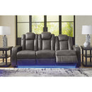  Manufacturer Color_Shadow  -- Signature Design by Ashley Fyne Dyme Power Reclining Leather Look Sofa IMAGE 7