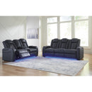  Manufacturer Color_Sapphire  -- Fyne-Dyme 3660318 Power Reclining Loveseat with Console and Adjustable Headrest IMAGE 16