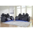  Manufacturer Color_Sapphire  -- Fyne-Dyme 3660318 Power Reclining Loveseat with Console and Adjustable Headrest IMAGE 19