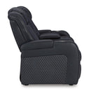  Manufacturer Color_Sapphire  -- Fyne-Dyme 3660318 Power Reclining Loveseat with Console and Adjustable Headrest IMAGE 4