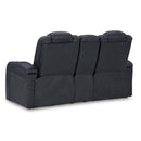  Manufacturer Color_Sapphire  -- Fyne-Dyme 3660318 Power Reclining Loveseat with Console and Adjustable Headrest IMAGE 5