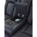  Manufacturer Color_Sapphire  -- Fyne-Dyme 3660318 Power Reclining Loveseat with Console and Adjustable Headrest IMAGE 9