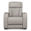  Manufacturer Color_Grey  -- Signature Design by Ashley Boyington Power Leather Match Recliner IMAGE 3