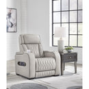  Manufacturer Color_Grey  -- Signature Design by Ashley Boyington Power Leather Match Recliner IMAGE 6