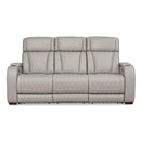  Manufacturer Color_Grey  -- Signature Design by Ashley Boyington Power Reclining Leather Match Sofa IMAGE 3