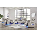  Manufacturer Color_Grey  -- Signature Design by Ashley Boyington Power Reclining Leather Match Loveseat with Console IMAGE 19