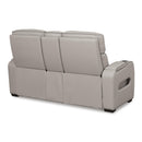  Manufacturer Color_Grey  -- Signature Design by Ashley Boyington Power Reclining Leather Match Loveseat with Console IMAGE 5