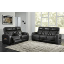  Manufacturer Color_Black  -- Boyington U2710618 Power Reclining Loveseat with Console and Adjustable Headrest IMAGE 14
