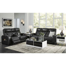  Manufacturer Color_Black  -- Boyington U2710618 Power Reclining Loveseat with Console and Adjustable Headrest IMAGE 19