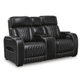  Manufacturer Color_Black --  Boyington U2710618 Power Reclining Loveseat with Console and Adjustable Headrest IMAGE 1