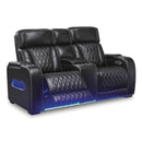  Manufacturer Color_Black  -- Boyington U2710618 Power Reclining Loveseat with Console and Adjustable Headrest IMAGE 2