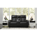  Manufacturer Color_Black  -- Boyington U2710618 Power Reclining Loveseat with Console and Adjustable Headrest IMAGE 6