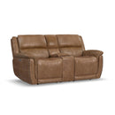  Flexsteel Beau 1011-64PH-349-72 Power Reclining Loveseat with Console and Power Headrests IMAGE 1