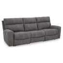  Manufacturer Color_Slate  -- Signature Design by Ashley Next Gen DuraPella Power Reclining Leather Look 3 pc Sectional IMAGE 1
