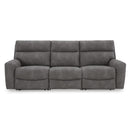  Manufacturer Color_Slate  -- Signature Design by Ashley Next Gen DuraPella Power Reclining Leather Look 3 pc Sectional IMAGE 2