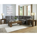  Manufacturer Color_Slate  -- Signature Design by Ashley Next Gen DuraPella Power Reclining Leather Look 5 pc Sectional IMAGE 5