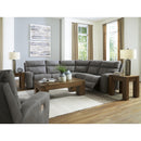  Manufacturer Color_Slate  -- Signature Design by Ashley Next Gen DuraPella Power Reclining Leather Look 5 pc Sectional IMAGE 7