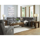  Manufacturer Color_Slate  -- Signature Design by Ashley Next Gen DuraPella Power Reclining Leather Look 5 pc Sectional IMAGE 8