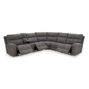  Manufacturer Color_Slate  -- Signature Design by Ashley Next Gen DuraPella Power Reclining Leather Look 6 pc Sectional IMAGE 2