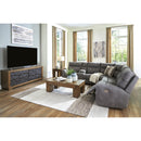  Manufacturer Color_Slate  -- Signature Design by Ashley Next Gen DuraPella Power Reclining Leather Look 6 pc Sectional IMAGE 6