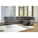  Manufacturer Color_Slate  -- Signature Design by Ashley Next Gen DuraPella Power Reclining Leather Look 6 pc Sectional IMAGE 8