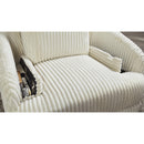  Manufacturer Color_Ivory  -- Signature Design by Ashley Tie Breaker Swivel Glider Fabric Recliner IMAGE 9