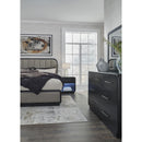  Size_King  -- Rowanbeck B821B4 King Upholstered Panel Bed IMAGE 12