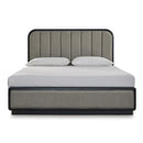  Size_King  -- Rowanbeck B821B4 King Upholstered Panel Bed IMAGE 2