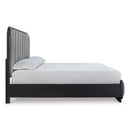 Size_King  -- Rowanbeck B821B4 King Upholstered Panel Bed IMAGE 3