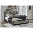  Size_King  -- Rowanbeck B821B4 King Upholstered Panel Bed IMAGE 5