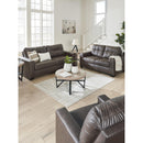  Manufacturer Color_Umber  -- Benchcraft Barlin Mills Stationary Leather Look Loveseat IMAGE 10