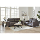  Manufacturer Color_Umber  -- Benchcraft Barlin Mills Stationary Leather Look Loveseat IMAGE 11