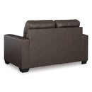  Manufacturer Color_Umber  -- Benchcraft Barlin Mills Stationary Leather Look Loveseat IMAGE 4