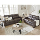  Manufacturer Color_Umber  -- Benchcraft Barlin Mills Stationary Leather Look Sofa IMAGE 8