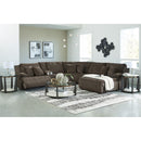  Manufacturer Color_Chocolate  -- Signature Design by Ashley Top Tier Reclining Fabric 6 pc Sectional IMAGE 5