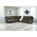  Manufacturer Color_Chocolate  -- Signature Design by Ashley Top Tier Reclining Fabric 5 pc Sectional IMAGE 6