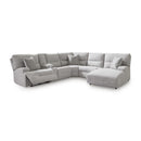  Manufacturer Color_Pewter -- Signature Design by Ashley Acklen Place Power Reclining Fabric 6 pc Sectional IMAGE 1