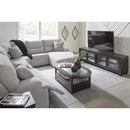  Manufacturer Color_Pewter -- Signature Design by Ashley Acklen Place Power Reclining Fabric 6 pc Sectional IMAGE 4