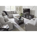  Manufacturer Color_Pewter -- Signature Design by Ashley Acklen Place Power Reclining Fabric 6 pc Sectional IMAGE 6
