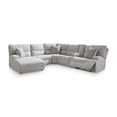  Manufacturer Color_Pewter -- Signature Design by Ashley Acklen Place Power Reclining Fabric 6 pc Sectional IMAGE 1