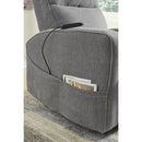  Manufacturer Color_Grey -- Signature Design by Ashley Starganza Power Fabric Recliner IMAGE 11