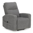  Manufacturer Color_Grey -- Signature Design by Ashley Starganza Power Fabric Recliner IMAGE 1