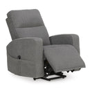  Manufacturer Color_Grey -- Signature Design by Ashley Starganza Power Fabric Recliner IMAGE 2