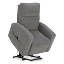  Manufacturer Color_Grey -- Signature Design by Ashley Starganza Power Fabric Recliner IMAGE 3