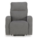  Manufacturer Color_Grey -- Signature Design by Ashley Starganza Power Fabric Recliner IMAGE 4